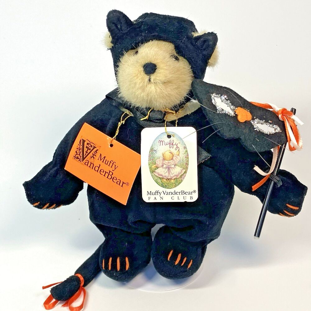Muffy Vanderbear Muffy Halloween II Black Cat Set 1991 | Outfit & Teddy Bear 8"